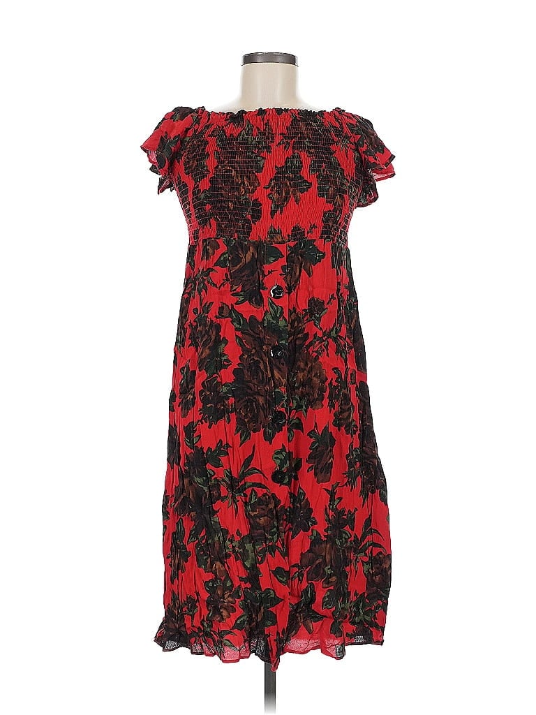 Pre-owned Zara Basic Cocktail Dress In Red