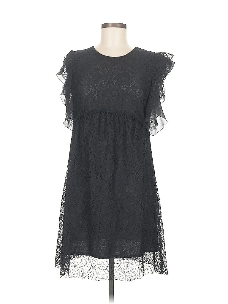 Pre-owned Zara Basic Cocktail Dress In Black