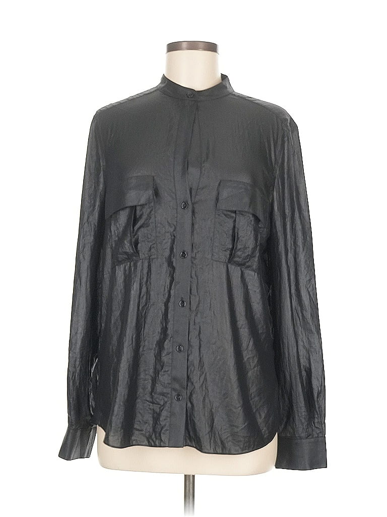 Pre-owned Bcbgmaxazria Long Sleeve Blouse In Black