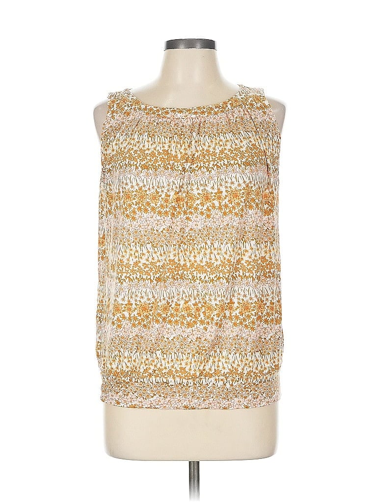 Pre-owned Ann Taylor Loft Outlet Sleeveless Blouse In Yellow