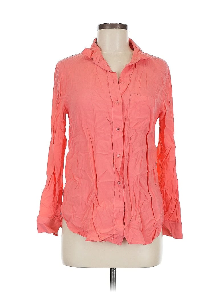 Pre-owned Banana Republic Factory Store 3/4 Sleeve Button Down Shirt In Pink