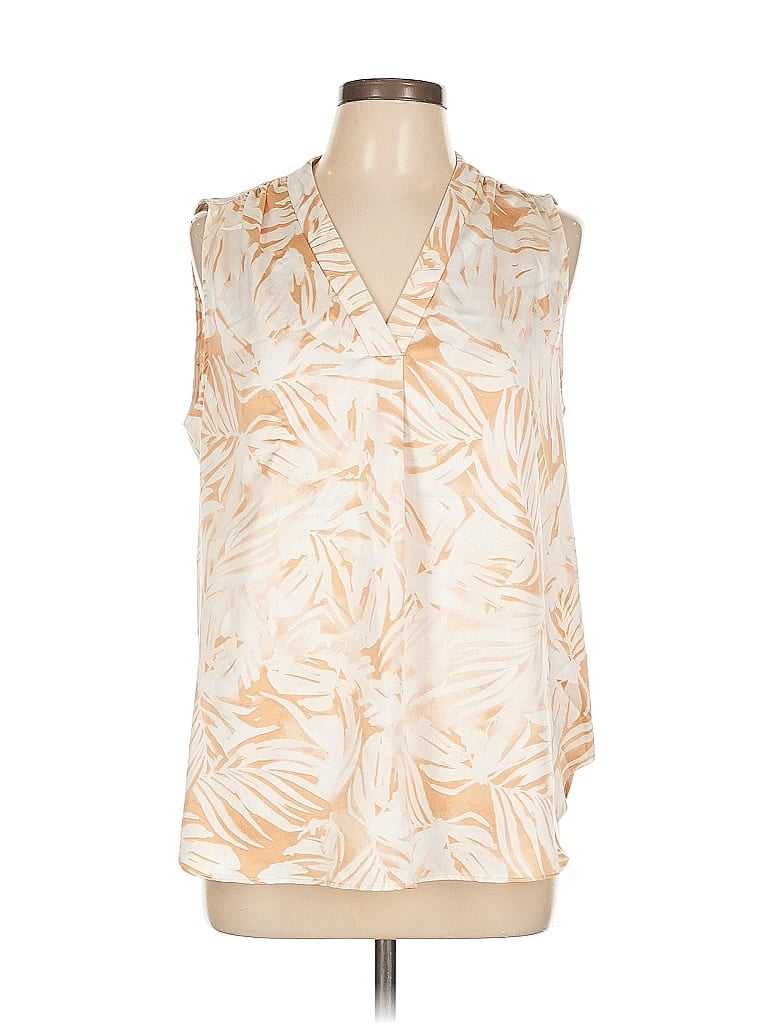 Pre-owned Alfani Sleeveless Blouse In White