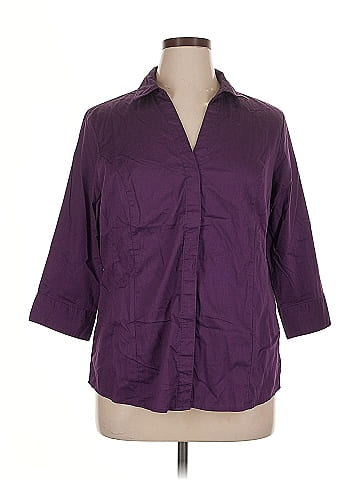 Riders by Lee 3/4 Sleeve Button-Down Shirt (view 1)