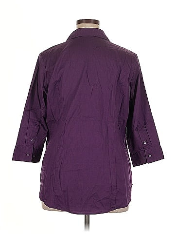 Riders by Lee 3/4 Sleeve Button-Down Shirt (view 2)