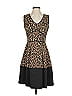 Neiman Marcus Animal Print Brown Casual Dress Size 2 - photo 1