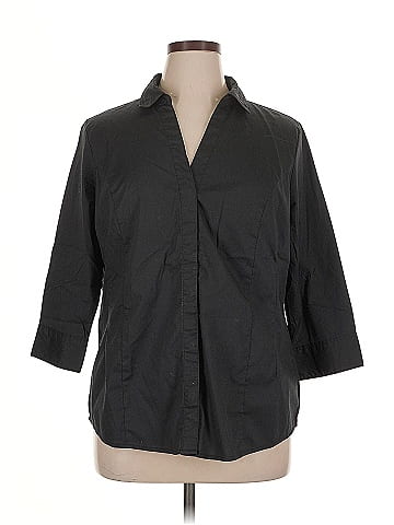 Riders by Lee 3/4 Sleeve Button-Down Shirt (view 1)