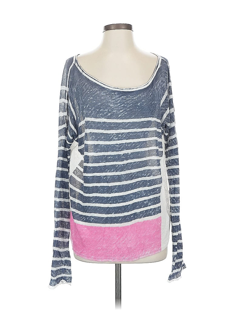 Pre-owned Splendid Long Sleeve T-shirt In Blue