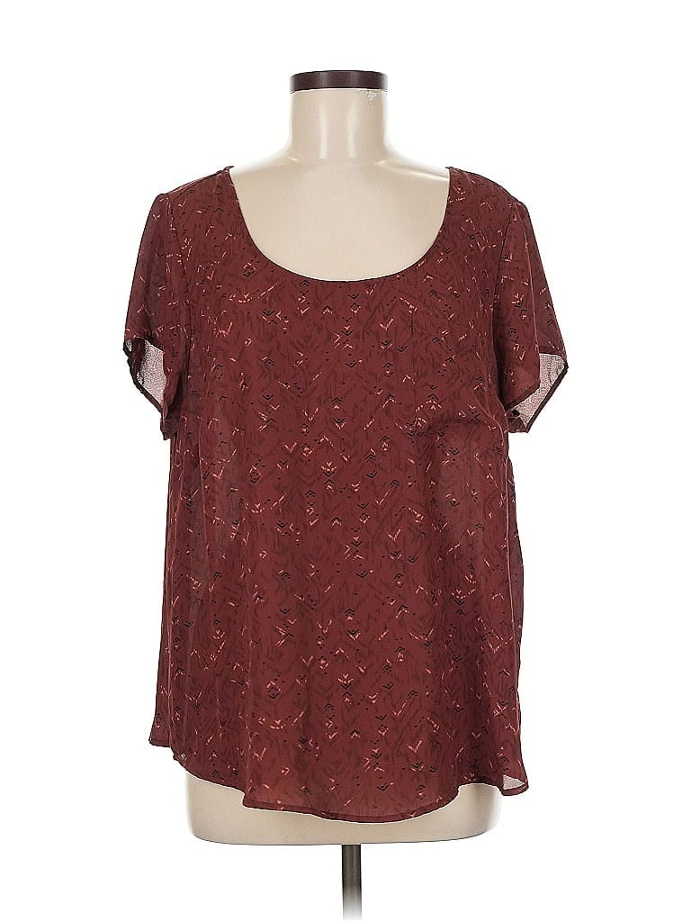 TORRID Pre-owned Short Sleeve Blouse In Brown