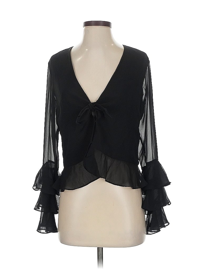 Pre-owned Tularosa 3/4 Sleeve Blouse In Black