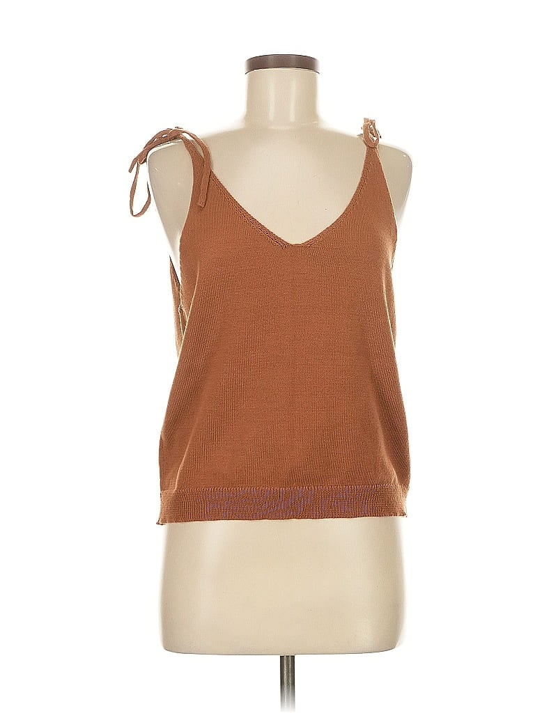 Pre-owned Unbranded Sweater Vest In Brown