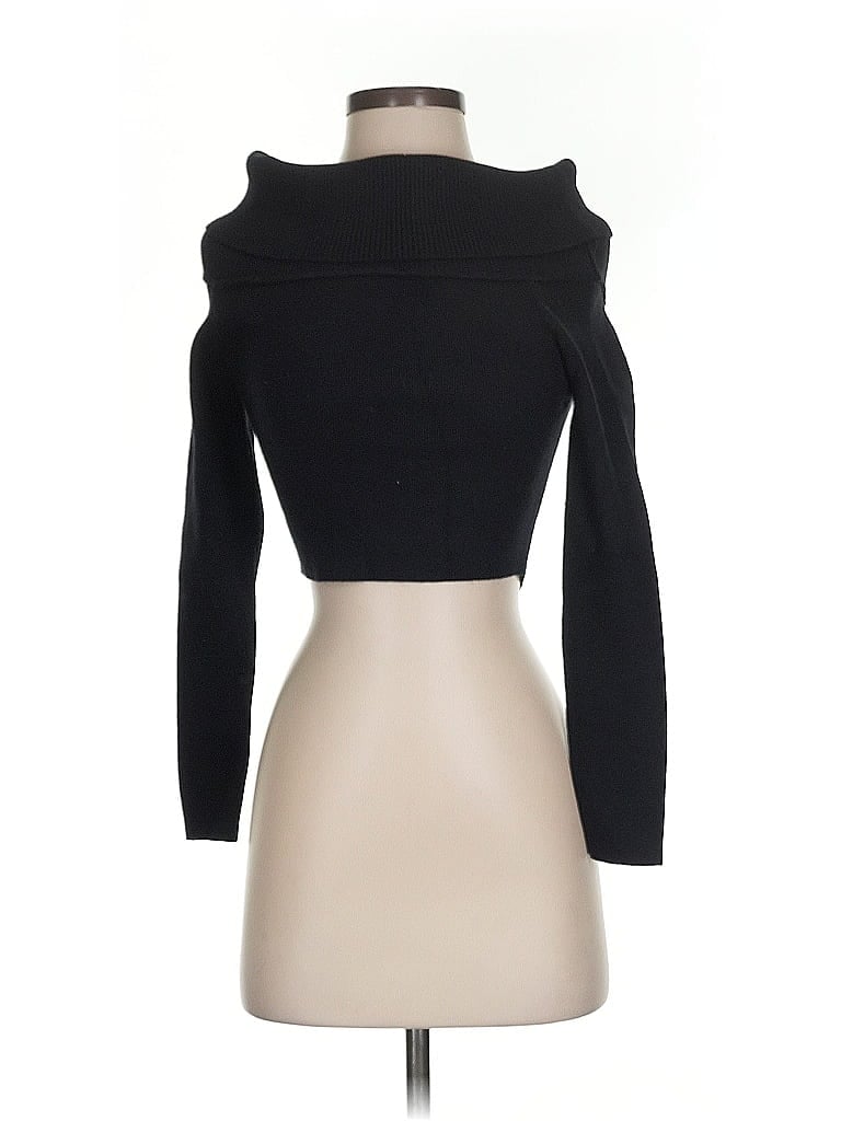 Pre-owned Line & Dot Long Sleeve Top Black Strapless Neckline Tops