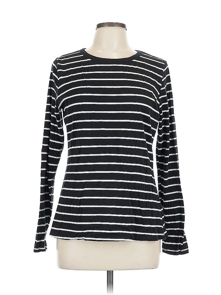 Pre-owned A.n.a. A New Approach Long Sleeve T-shirt In Black