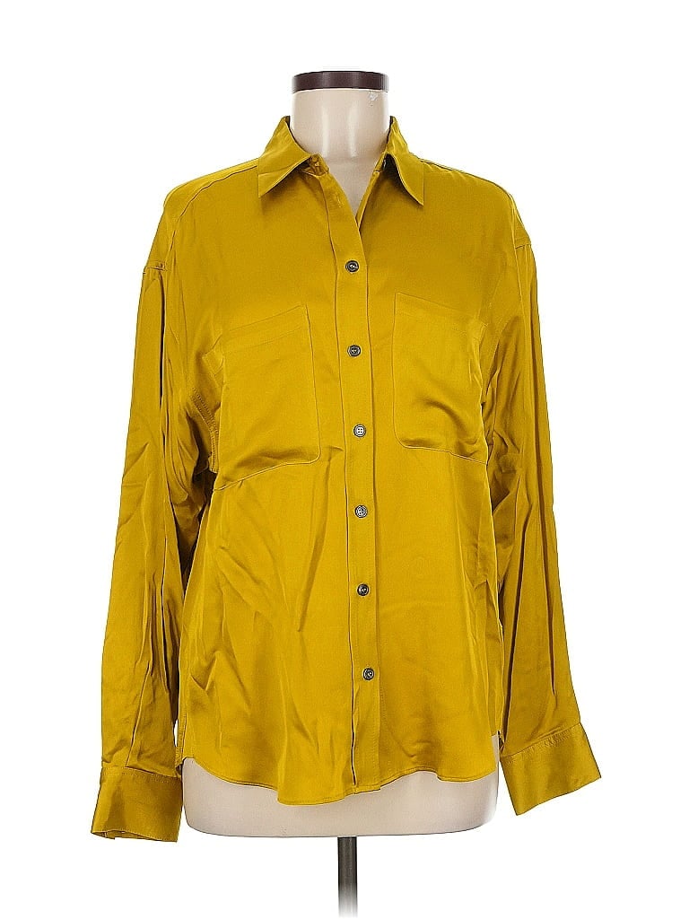 Click to view more detailed imagery on our partner's website Pre-owned Zara Long Sleeve Button Down Shirt In Yellow