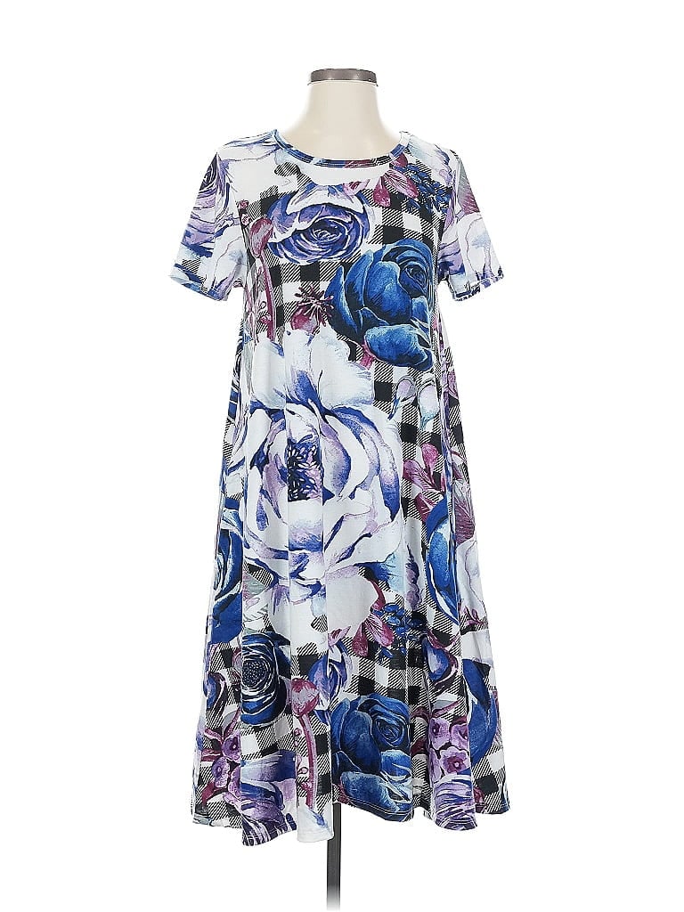 Pre-owned Lularoe Casual Dress In Blue