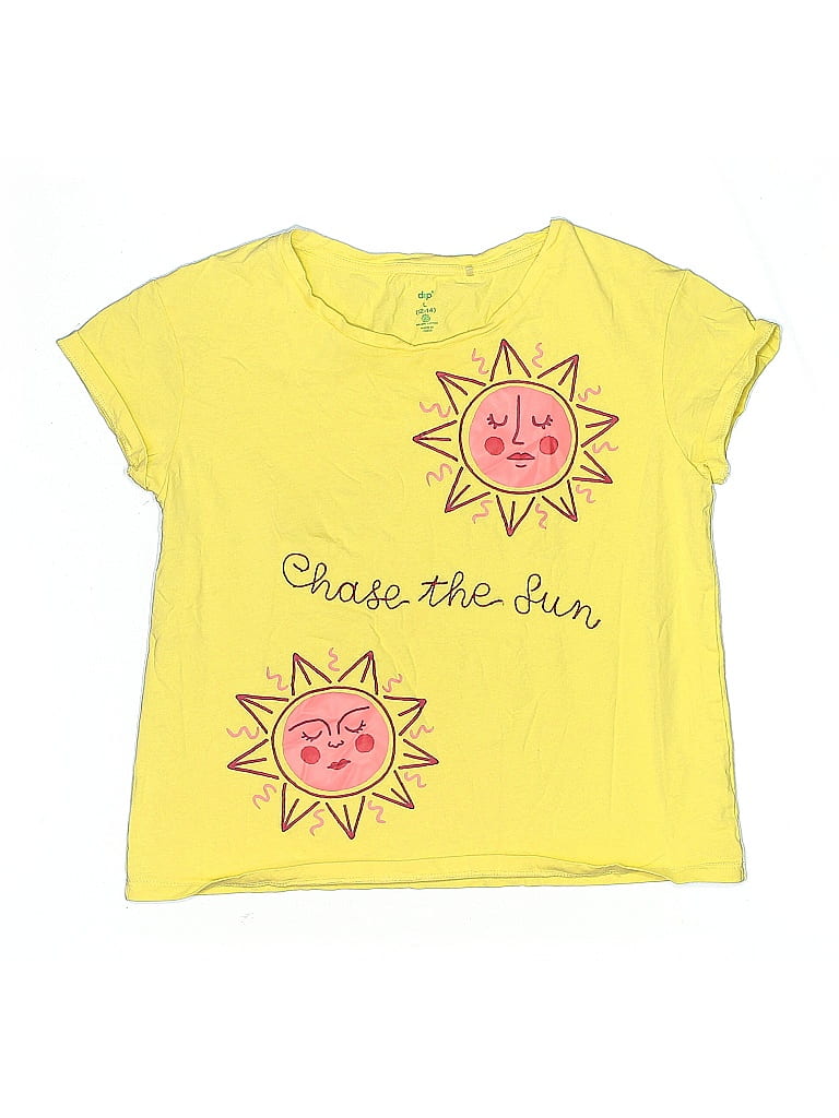 Click to view more detailed imagery on our partner's website Pre-owned Dip Kids' Short Sleeve T-shirt In Yellow