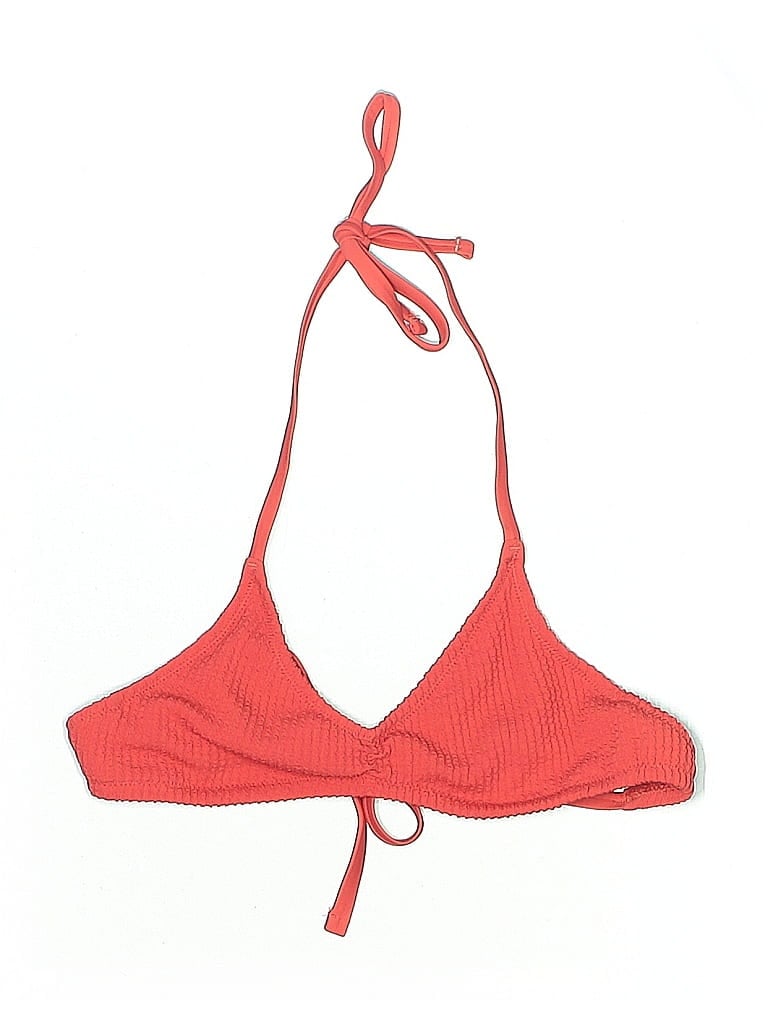 Pre-owned Aerie Swimsuit Top Red Polka Dots Pattern Swimwear