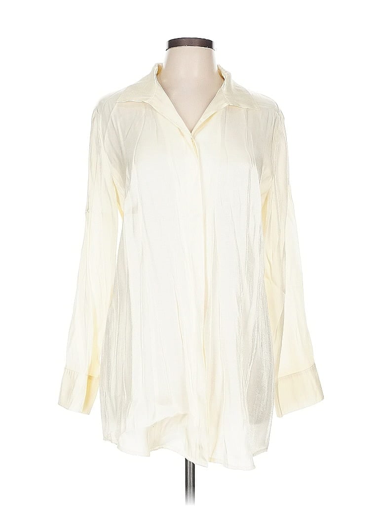 Pre-owned Chico's Long Sleeve Blouse In Yellow