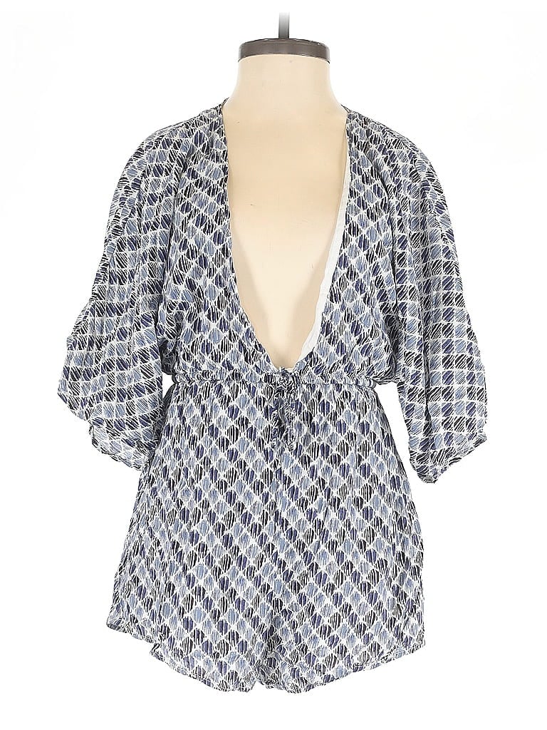 Pre-owned Honey Punch Romper In Blue