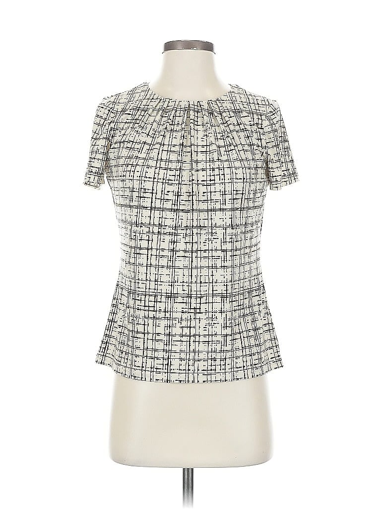 Pre-owned Calvin Klein Short Sleeve Blouse In White