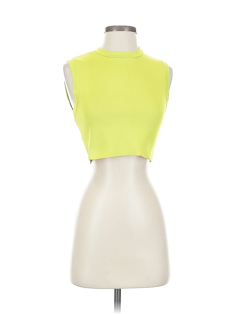 Click to view more detailed imagery on our partner's website Pre-owned Zara Sleeveless Top Green Halter Neckline Tops