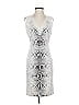 Alberto Makali Graphic Silver Cocktail Dress Size S - photo 1