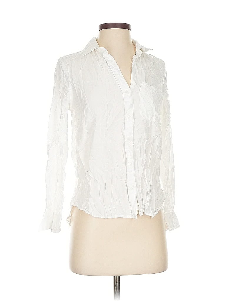 Pre-owned Velvet Heart Long Sleeve Blouse In White