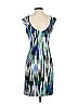 DressBarn Graphic Blue Cocktail Dress Size 4 - photo 2