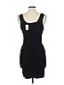 MNG Solid Black Cocktail Dress Size L - photo 2