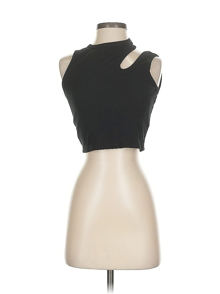 Pre-owned Unbranded Tank Top Black Strapless Neckline Tops