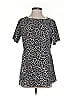 D&Co. Animal Print Gray Short Sleeve Top Size S - photo 1