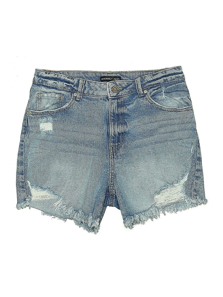 Pre-owned Sincerely Jules Denim Shorts In Blue