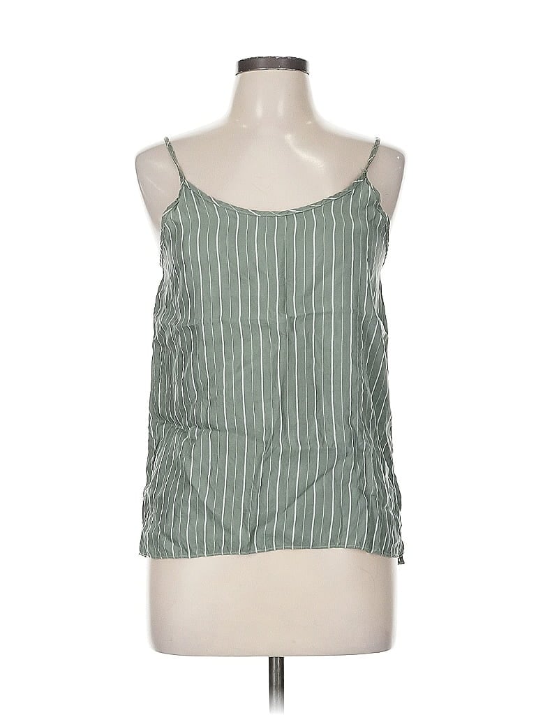 Pre-owned Current Air Tank Top Green Square Neckline Tops