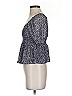 Mi ami 100% Polyester Blue Short Sleeve Blouse Size XS - photo 5