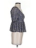 Mi ami 100% Polyester Blue Short Sleeve Blouse Size XS - photo 4