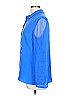Elie Tahari Color Block Blue Long Sleeve Blouse Size L - photo 5