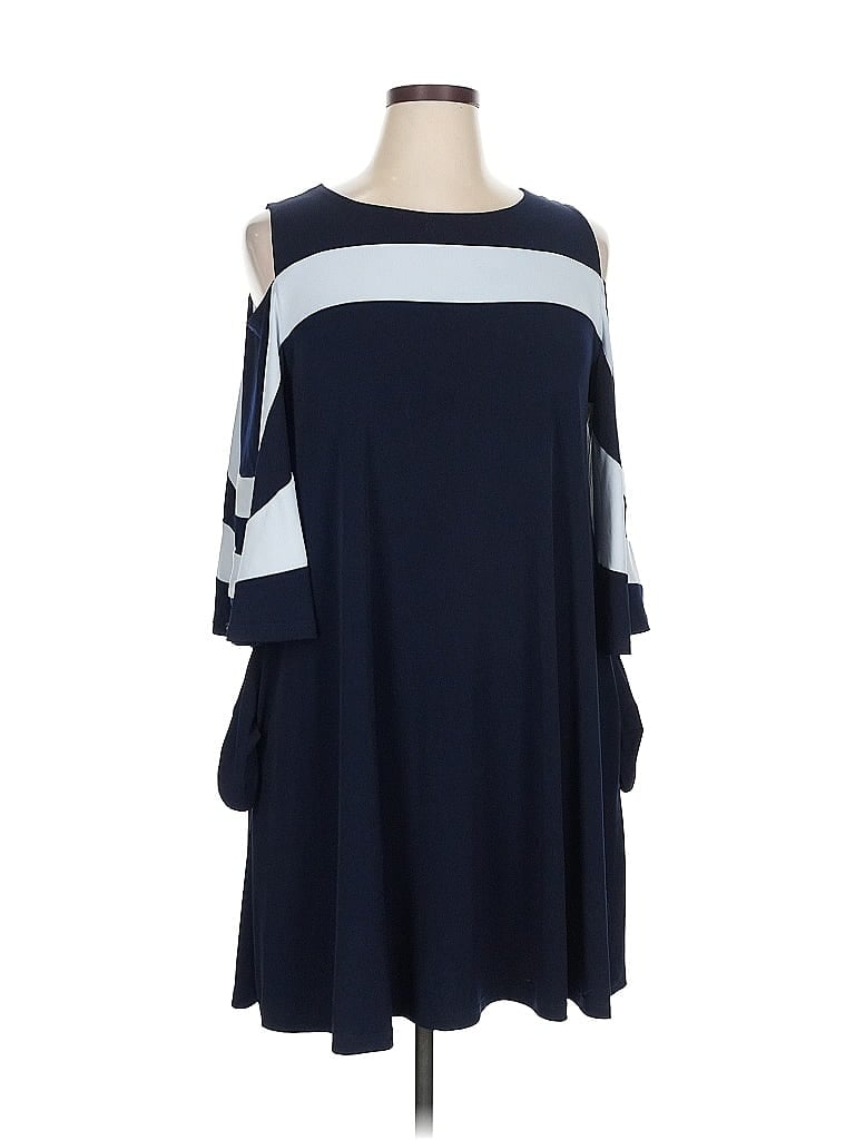 Pre-owned Nina Leonard Casual Dress In Blue