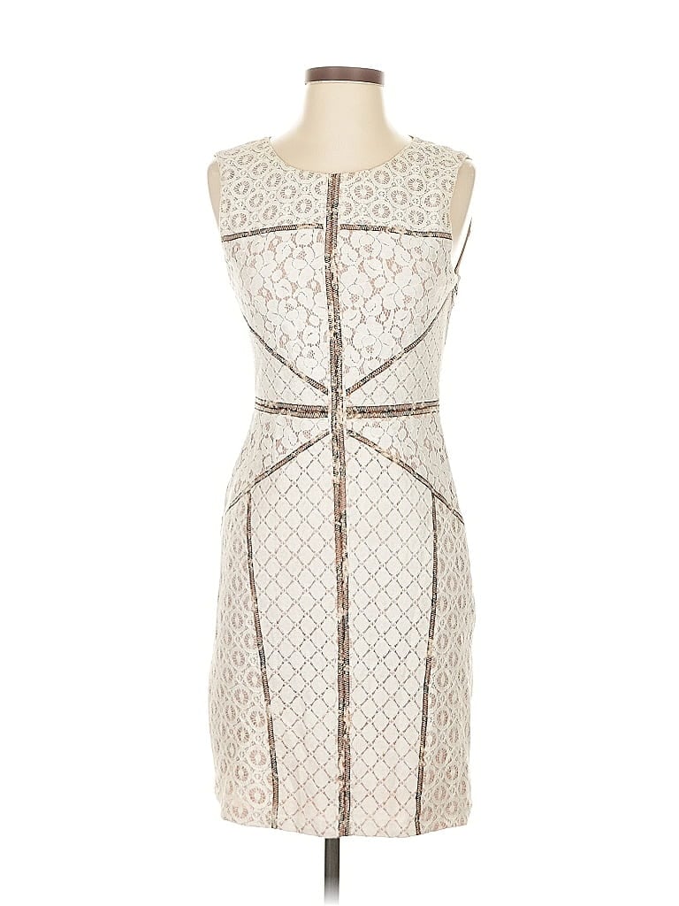 Pre-owned Bcbgmaxazria Cocktail Dress In White