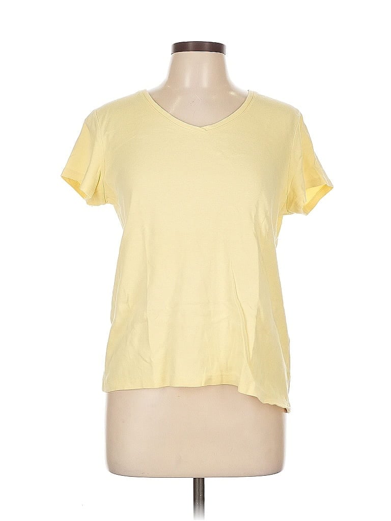 Pre-owned Croft & Barrow Short Sleeve T-shirt In Yellow