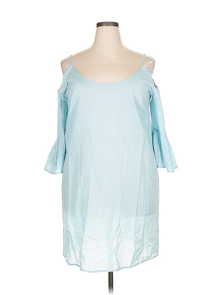 Pre-owned J.crew Mercantile 3/4 Sleeve Blouse In Blue