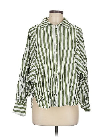 Pilcro 3/4 Sleeve Button-Down Shirt (view 1)