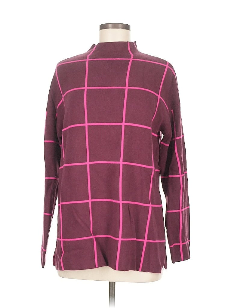 Pre-owned Ann Taylor Loft Turtleneck Sweater In Burgundy