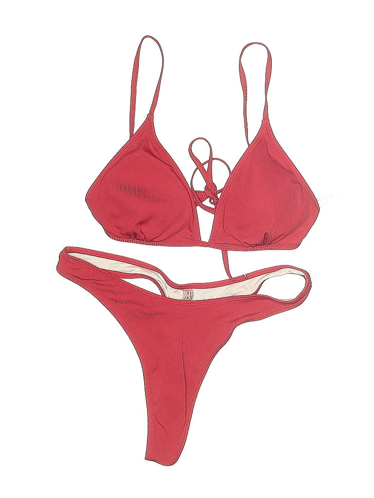 Pre-owned Unbranded Two Piece Swimsuit In Red