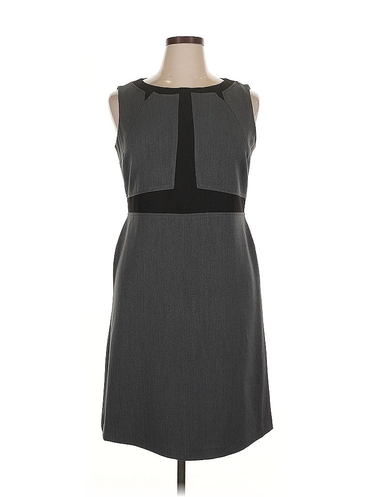 Pre-owned Kasper Casual Dress In Gray