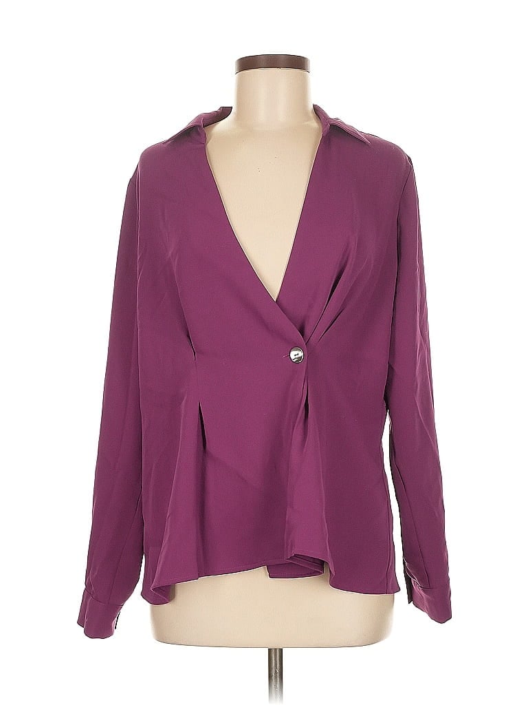 Click to view more detailed imagery on our partner's website Pre-owned Jjill Long Sleeve Blouse In Purple