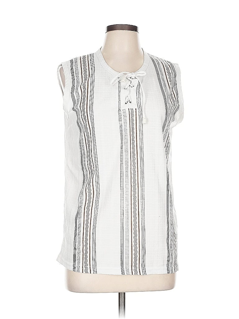 Pre-owned Assorted Brands Sleeveless Blouse In White