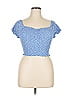 J for Justify 100% Rayon Blue Short Sleeve Top Size XL - photo 1