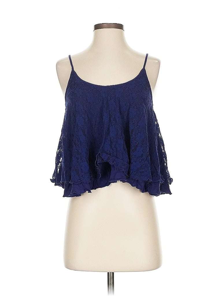 Pre-owned Express Sleeveless Blouse In Blue