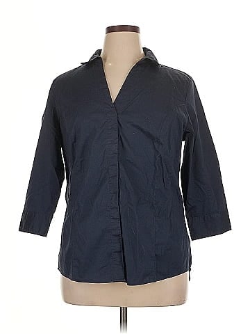 Riders by Lee 3/4 Sleeve Button-Down Shirt (view 1)