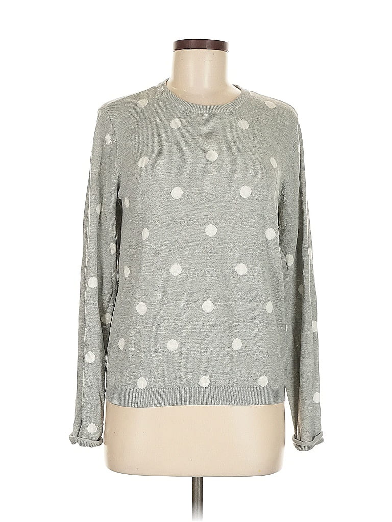 Pre-owned H&m Wool Pullover Sweater In Gray