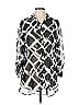 Chico's 100% Polyester Silver 3/4 Sleeve Blouse Size Lg (2) - photo 1
